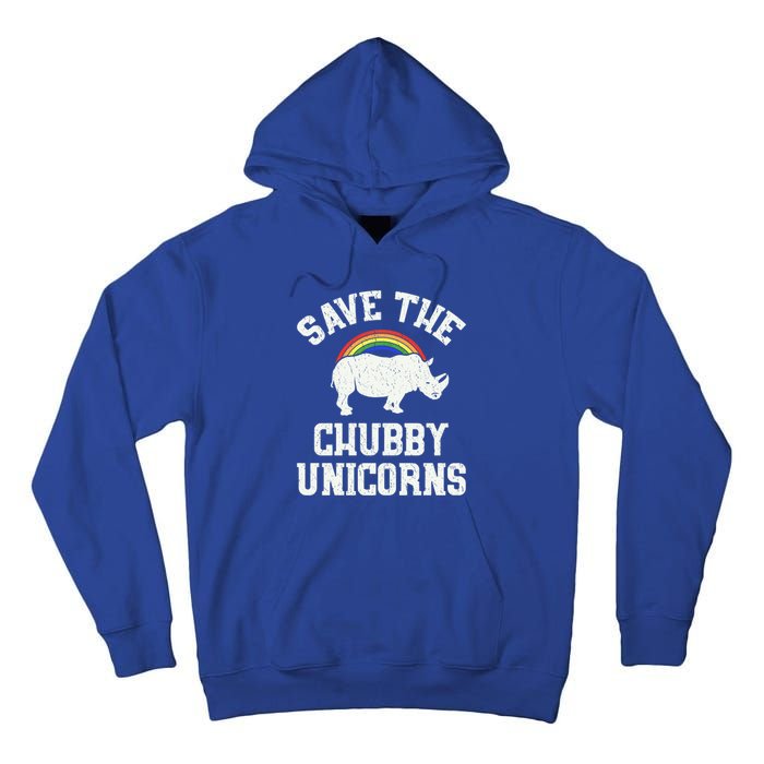 Save The Chubby Unicorns Gift Rhino Endangered Animal Tall Hoodie