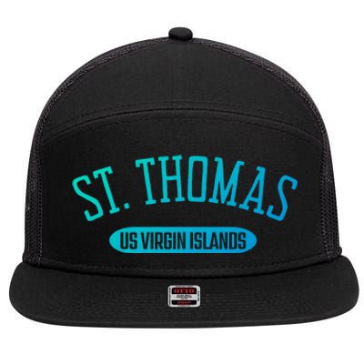 St Thomas Cool Gift Classic Style St Thomas Us Virgin Islands Gift 7 Panel Mesh Trucker Snapback Hat