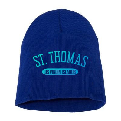 St Thomas Cool Gift Classic Style St Thomas Us Virgin Islands Gift Short Acrylic Beanie