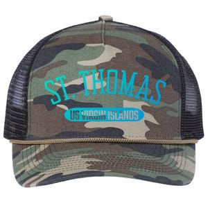 St Thomas Cool Gift Classic Style St Thomas Us Virgin Islands Gift Retro Rope Trucker Hat Cap