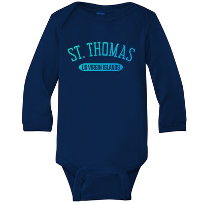 St Thomas Cool Gift Classic Style St Thomas Us Virgin Islands Gift Baby Long Sleeve Bodysuit