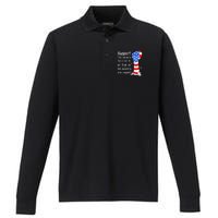 Support The Country You Live In The Country You Support Performance Long Sleeve Polo