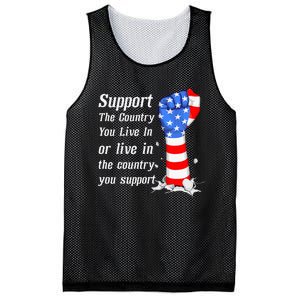 Support The Country You Live In The Country You Support Mesh Reversible Basketball Jersey Tank