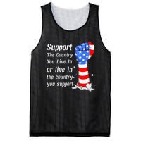 Support The Country You Live In The Country You Support Mesh Reversible Basketball Jersey Tank