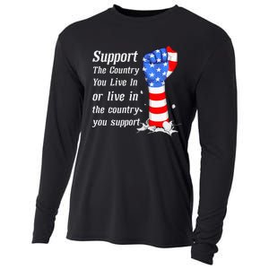 Support The Country You Live In The Country You Support Cooling Performance Long Sleeve Crew