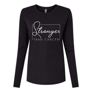 Stronger Than Cancer Cute Gift For Cancer Patient Cute Gift Womens Cotton Relaxed Long Sleeve T-Shirt