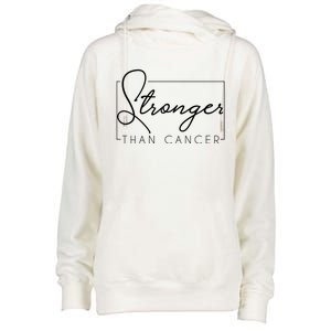 Stronger Than Cancer Cute Gift For Cancer Patient Cute Gift Womens Funnel Neck Pullover Hood