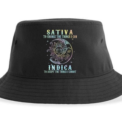 Sativa To Change The Things I Can Indica Cannabis W Sustainable Bucket Hat