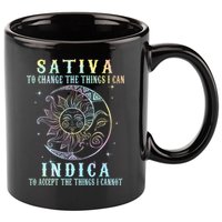 Sativa To Change The Things I Can Indica Cannabis W 11oz C Handle Ceramic Mug