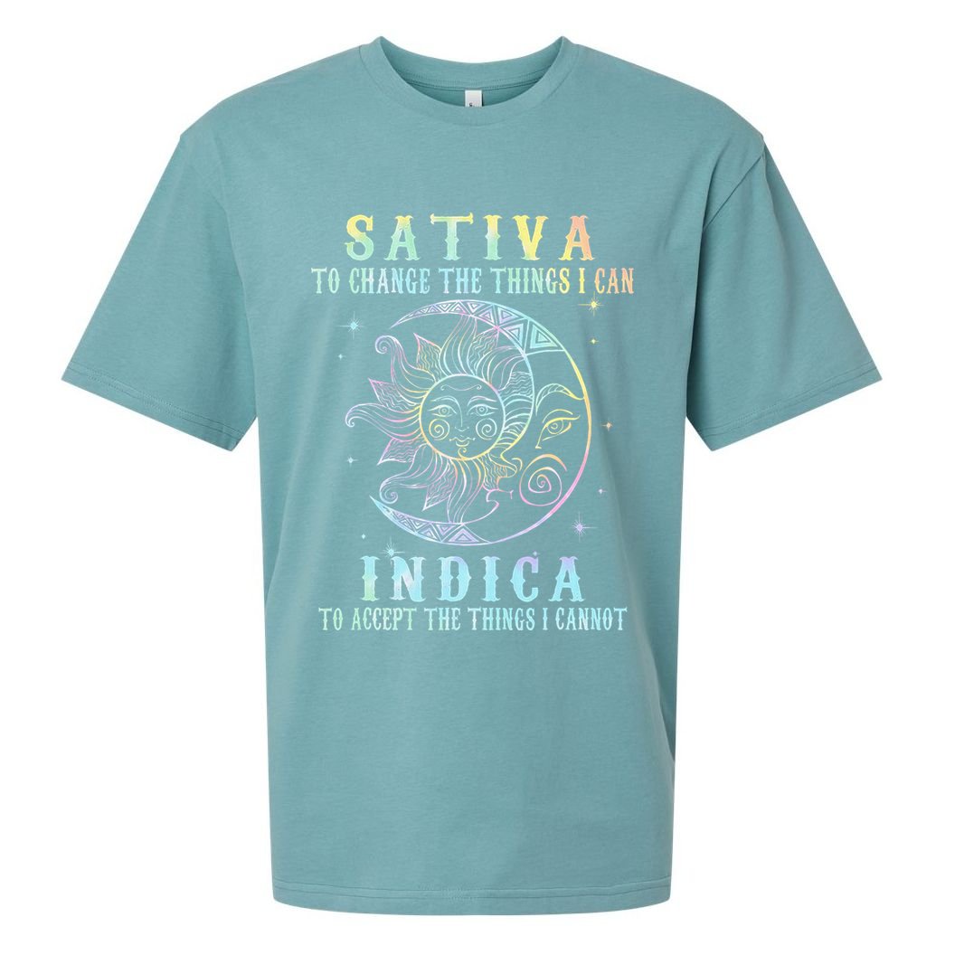 Sativa To Change The Things I Can Indica Cannabis W Sueded Cloud Jersey T-Shirt