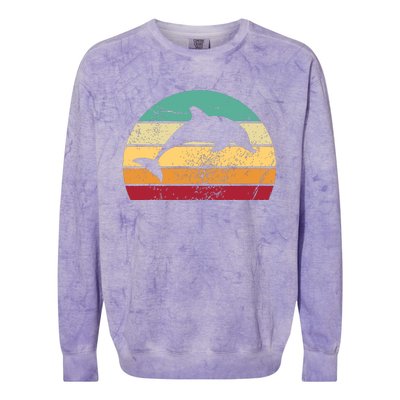 Save The Dolphin Endangered Species Gift Colorblast Crewneck Sweatshirt