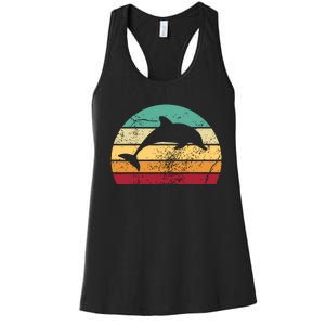 Save The Dolphin Endangered Species Gift Women's Racerback Tank