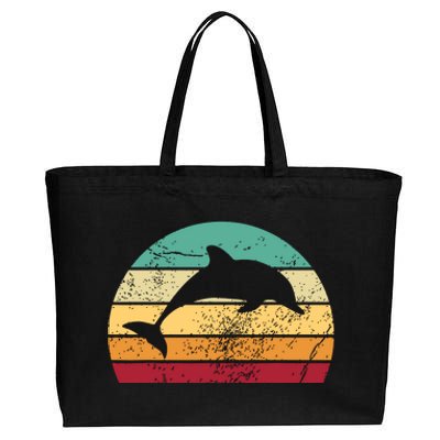 Save The Dolphin Endangered Species Gift Cotton Canvas Jumbo Tote