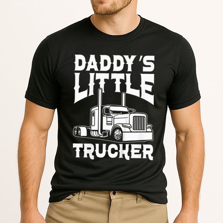 Semi Truck DaddyS Little Trucker Cooling Performance Crew T-Shirt