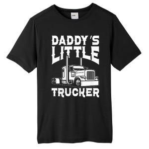 Semi Truck DaddyS Little Trucker Tall Fusion ChromaSoft Performance T-Shirt