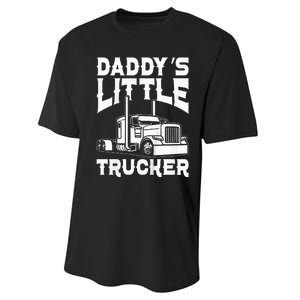 Semi Truck DaddyS Little Trucker Performance Sprint T-Shirt