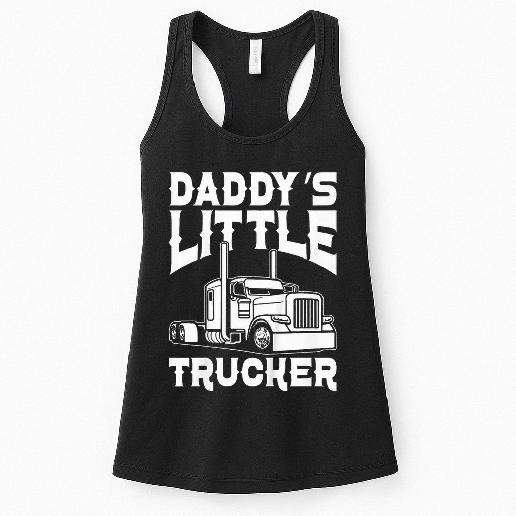 Semi Truck DaddyS Little Trucker Womens Tank Top