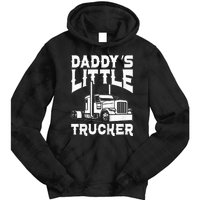 Semi Truck DaddyS Little Trucker Tie Dye Hoodie