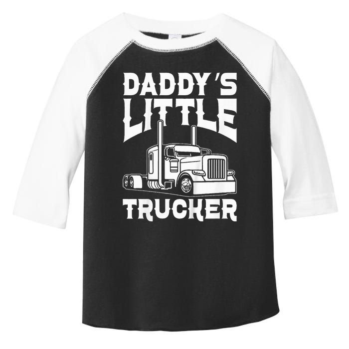 Semi Truck DaddyS Little Trucker Toddler Fine Jersey T-Shirt