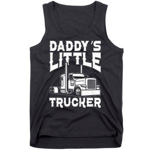 Semi Truck DaddyS Little Trucker Tank Top