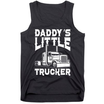 Semi Truck DaddyS Little Trucker Tank Top