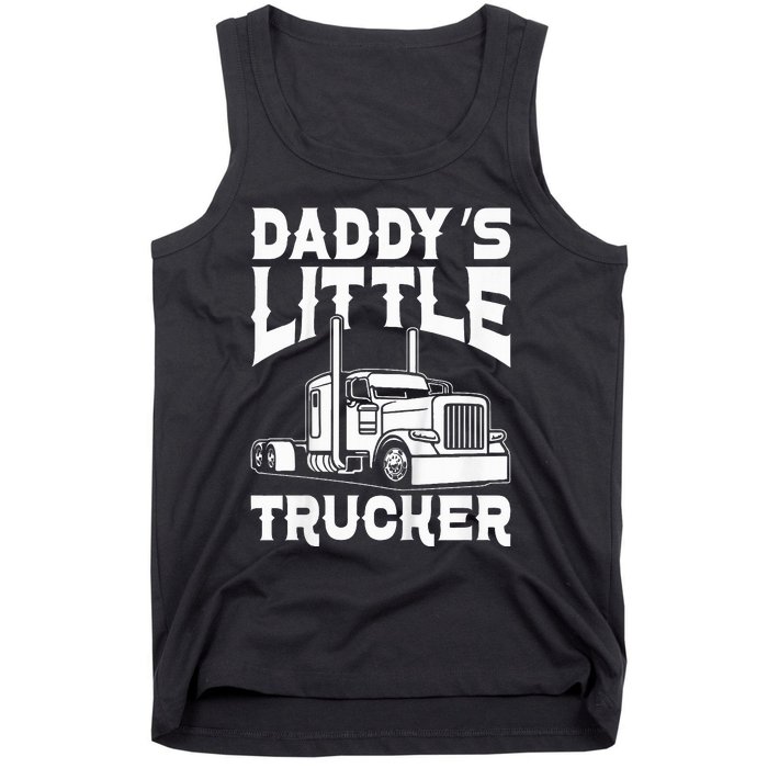 Semi Truck DaddyS Little Trucker Tank Top