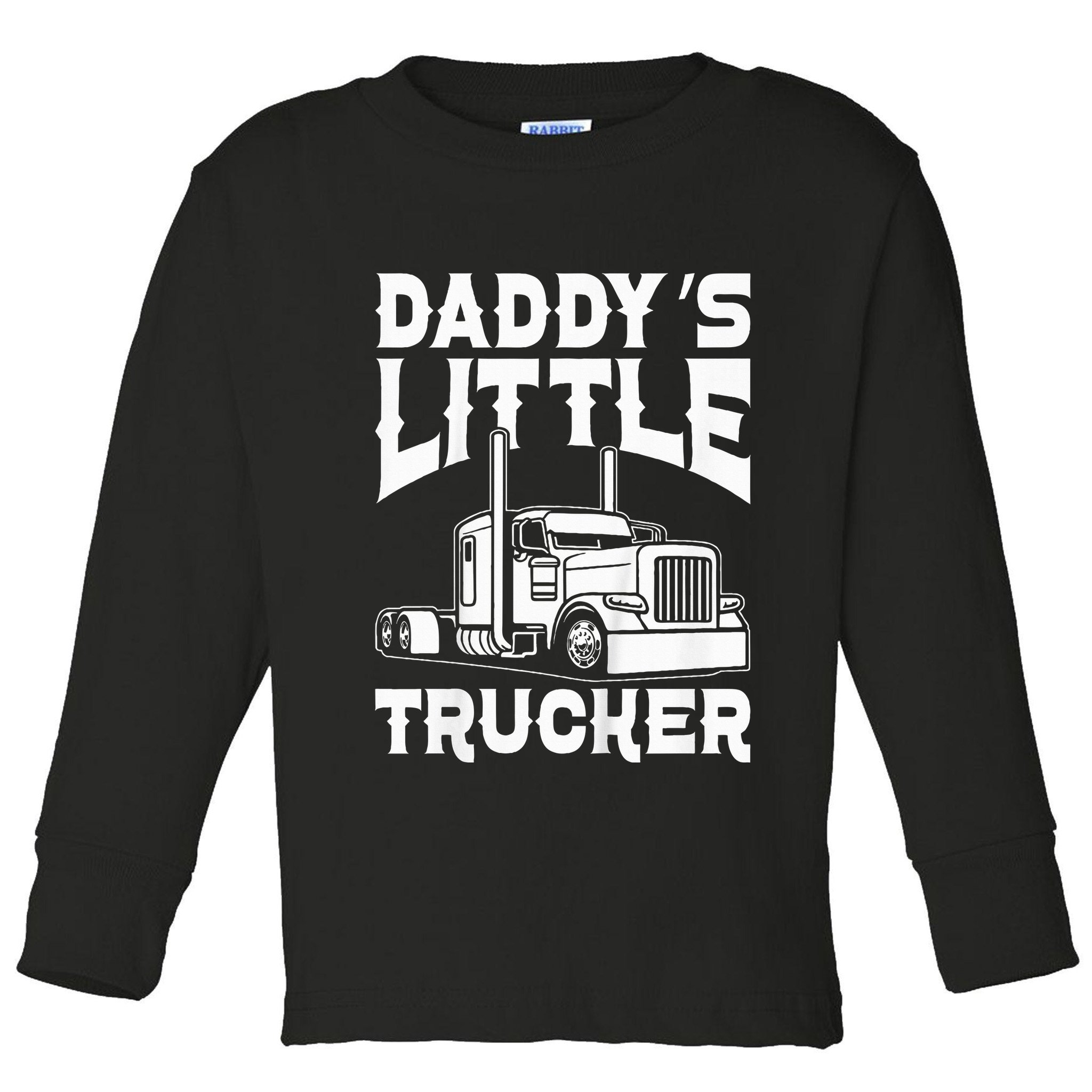 Semi Truck DaddyS Little Trucker Toddler Long Sleeve Shirt