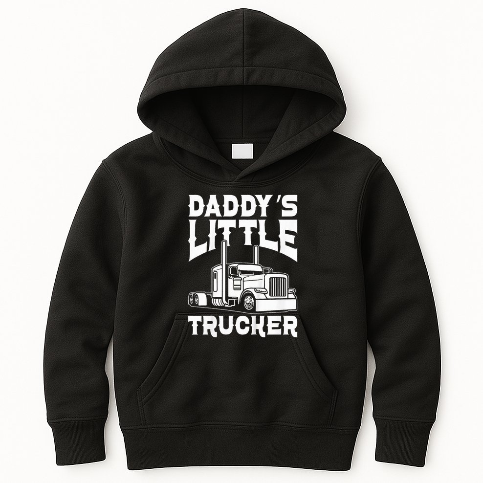 Semi Truck DaddyS Little Trucker Kids Hoodie