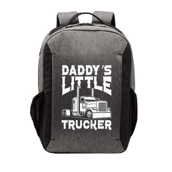 Semi Truck DaddyS Little Trucker Vector Backpack