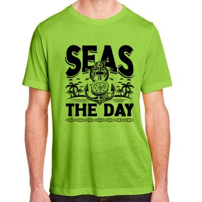 Seas The Day Sea Sailor Maritime Gift Adult ChromaSoft Performance T-Shirt