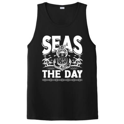 Seas The Day Sea Sailor Maritime Gift PosiCharge Competitor Tank