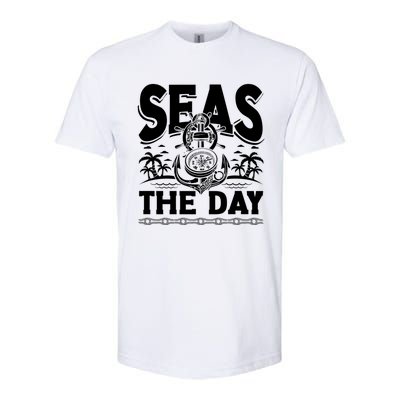 Seas The Day Sea Sailor Maritime Gift Softstyle CVC T-Shirt