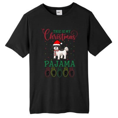 Shih Tzu Dog Xmas Light Funny This Is My Christmas Pajama Gift Tall Fusion ChromaSoft Performance T-Shirt