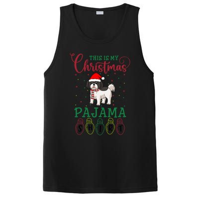 Shih Tzu Dog Xmas Light Funny This Is My Christmas Pajama Gift PosiCharge Competitor Tank