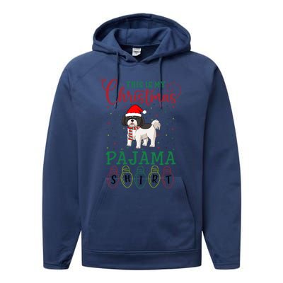 Shih Tzu Dog Xmas Light Funny This Is My Christmas Pajama Gift Performance Fleece Hoodie