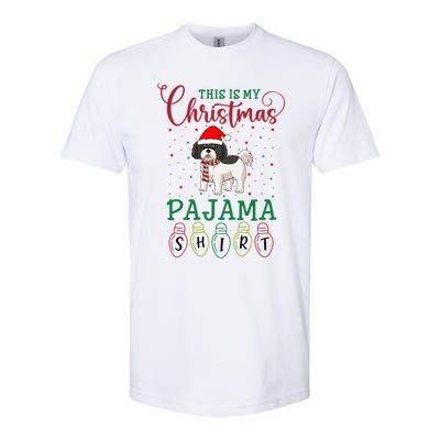 Shih Tzu Dog Xmas Light Funny This Is My Christmas Pajama Gift Softstyle CVC T-Shirt