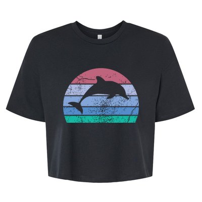 Save The Dolphin Endangered Species Gift Tee Bella+Canvas Jersey Crop Tee