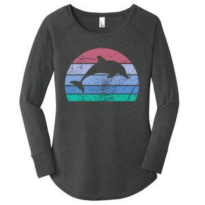 Save The Dolphin Endangered Species Gift Tee Women's Perfect Tri Tunic Long Sleeve Shirt