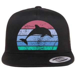 Save The Dolphin Endangered Species Gift Tee Flat Bill Trucker Hat