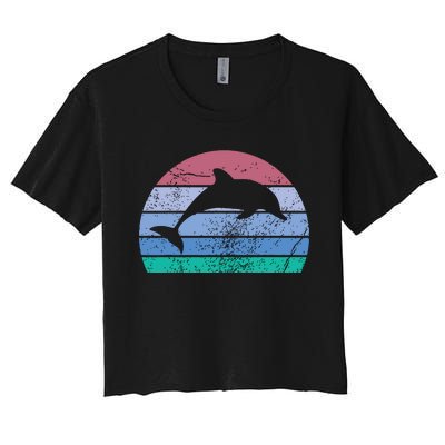 Save The Dolphin Endangered Species Gift Tee Women's Crop Top Tee