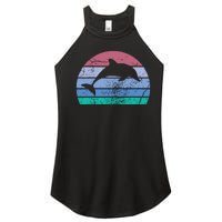 Save The Dolphin Endangered Species Gift Tee Women's Perfect Tri Rocker Tank