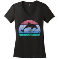 Save The Dolphin Endangered Species Gift Tee Women's V-Neck T-Shirt