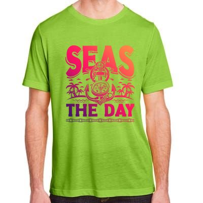 Seas The Day Sea Sailor Maritime Gift Adult ChromaSoft Performance T-Shirt