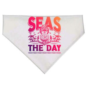 Seas The Day Sea Sailor Maritime Gift USA-Made Doggie Bandana