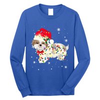 Shih Tzu Dog Christmas Light Xmas Mom Dad Funny Gift Great Gift Long Sleeve Shirt