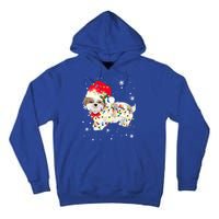 Shih Tzu Dog Christmas Light Xmas Mom Dad Funny Gift Great Gift Tall Hoodie