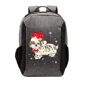 Shih Tzu Dog Christmas Light Xmas Mom Dad Funny Gift Great Gift Vector Backpack