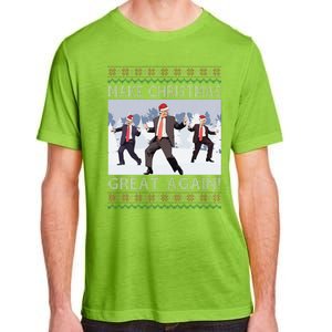 Santa Trump Dance Make Christmas Great Again Ugly Sweater Adult ChromaSoft Performance T-Shirt