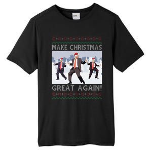 Santa Trump Dance Make Christmas Great Again Ugly Sweater Tall Fusion ChromaSoft Performance T-Shirt