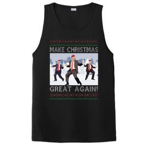 Santa Trump Dance Make Christmas Great Again Ugly Sweater PosiCharge Competitor Tank